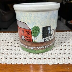 Robinson Ransbottom Amish Country Market Crock Sheri Hartley Signed 1995 Ohio